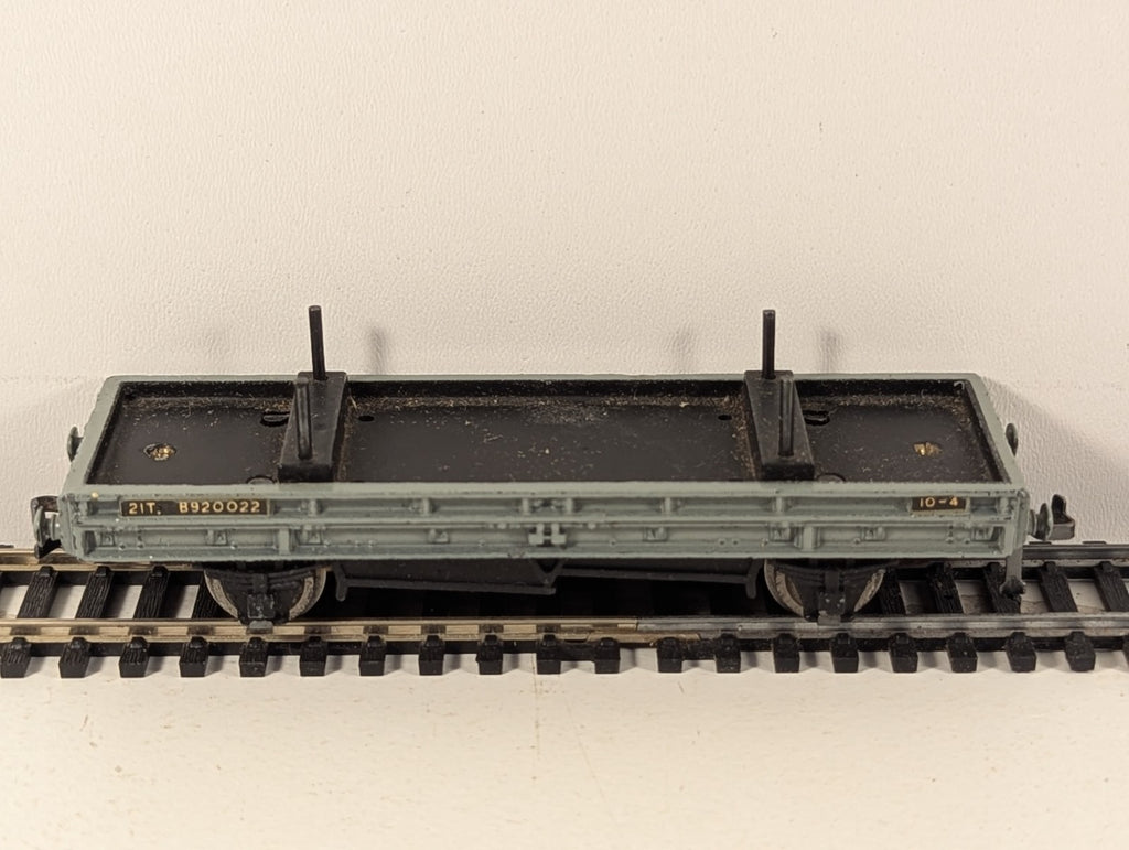 Hornby Dublo 4615 OO Gauge Double 4-Wheeled Bolster Wagon BR Grey - Boxed