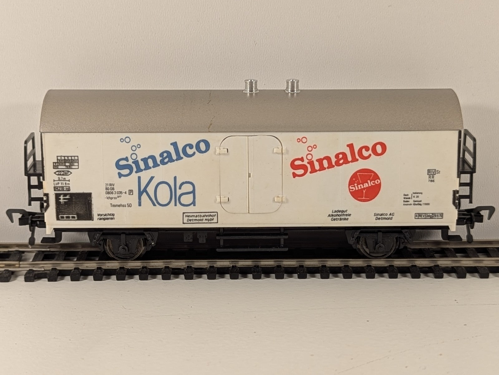 Herkat HO 2-Axle Refrigerated Wagon Sinalco Kola DB boxed