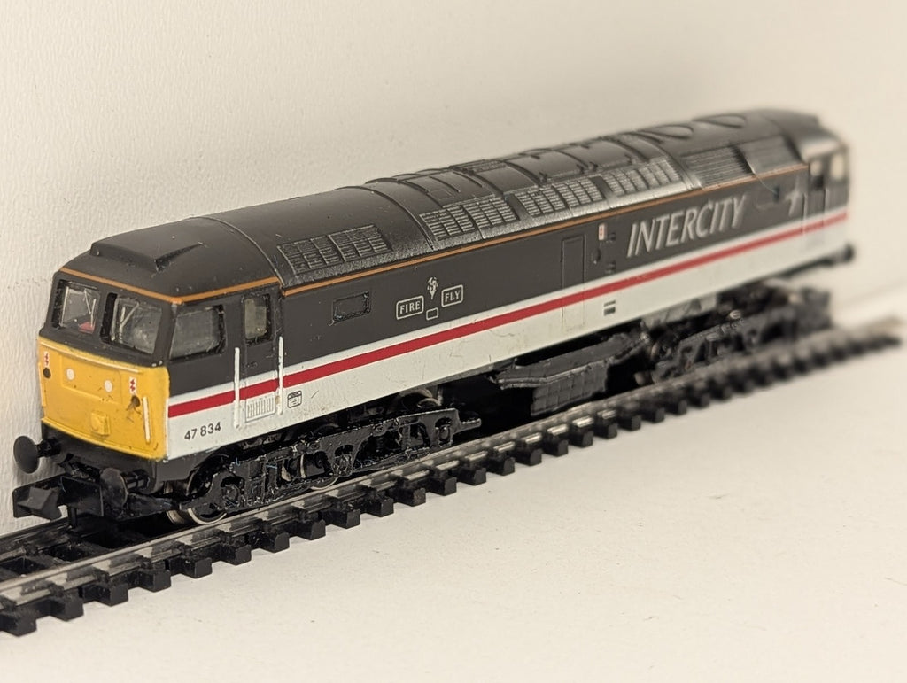 Graham Farish N Gauge Class 47 Diesel Locomotive 47834 InterCity Swallow