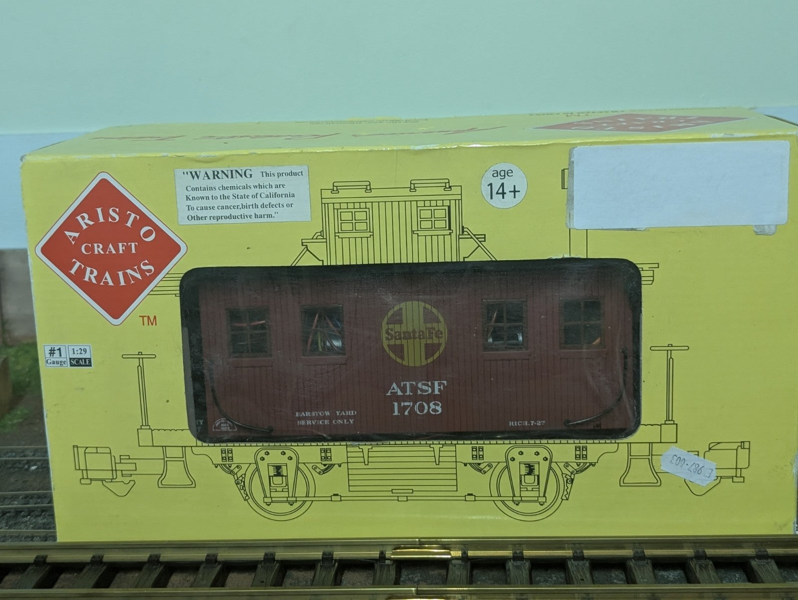 Aristo Craft G Scale Atchison Topeka & Santa Fe Track Cleaning # 1708 Caboose