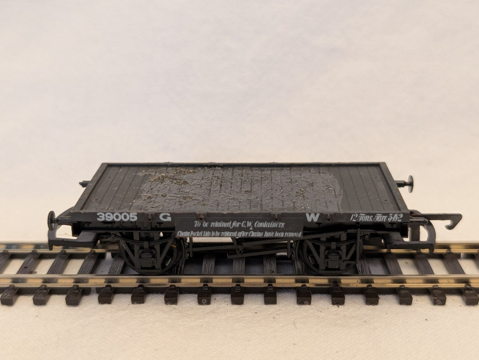 Airfix OO Gauge GWR Conflat A Goods Wagon 39005 GWR Grey 54309