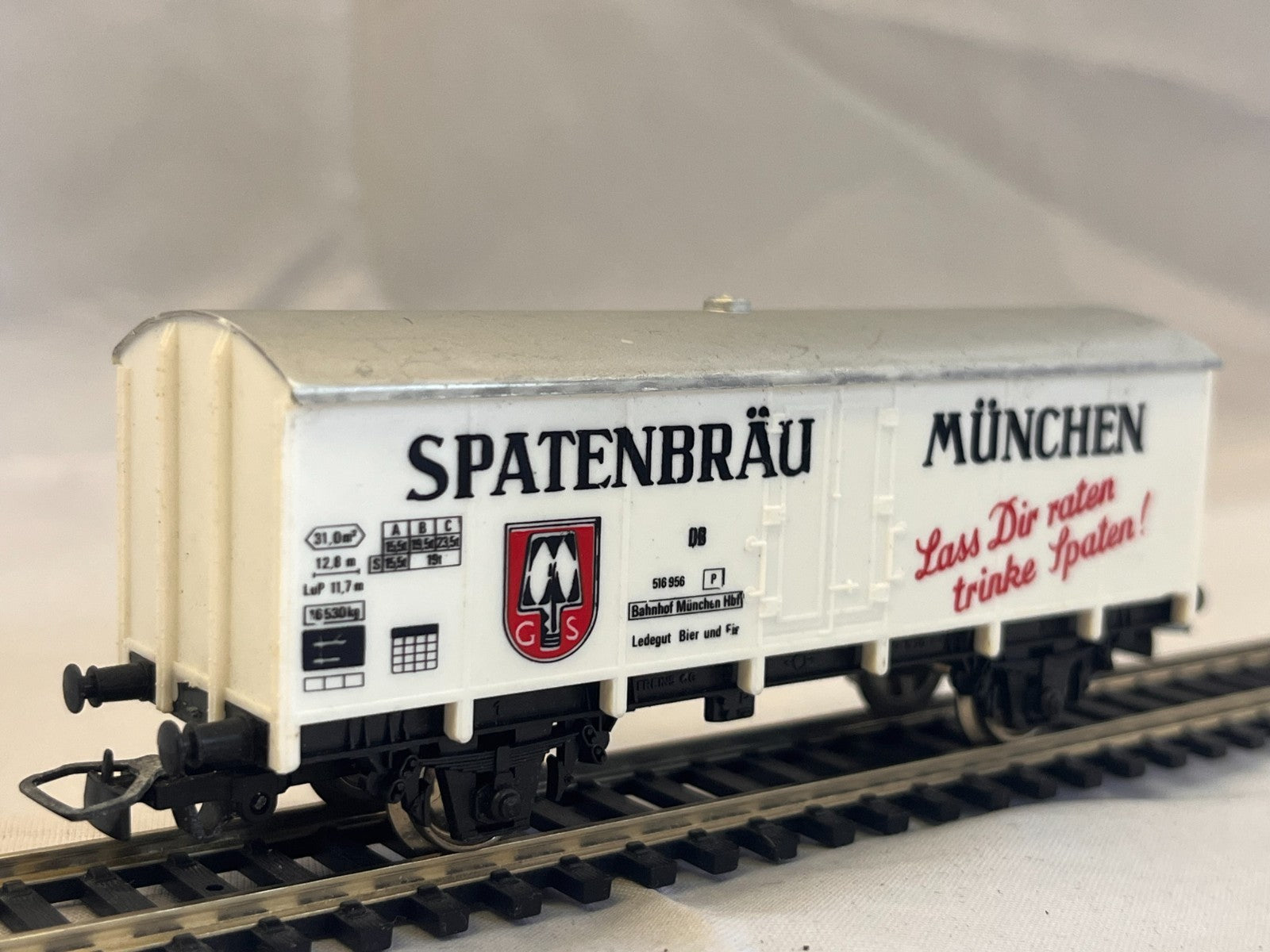 Jouef HO Scale Spatenbräu München Refrigerated Beer Wagon