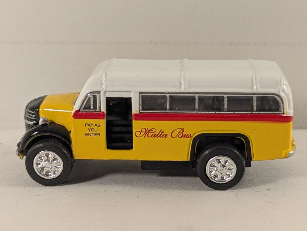 Malta Bus Die-cast Model Bus MLA-631 Malta Bus Yellow, Red & White