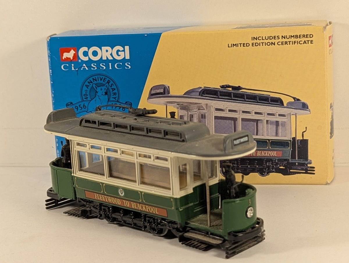 Corgi Blackpool Single Deck Tram 3 Green and Cream 36901