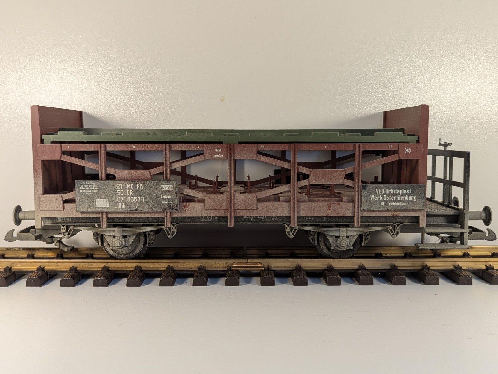 Piko G Gauge Weathered Acid Chemical Wagon – Missing Barrels