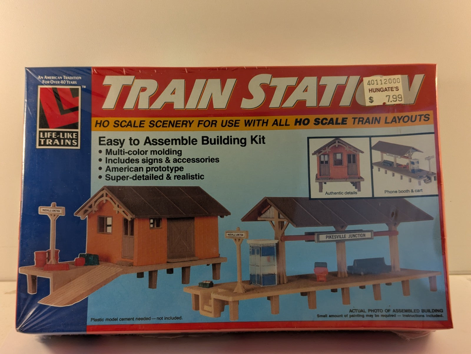 Life-Like Trains HO Scale Train Station Building Kit 1347