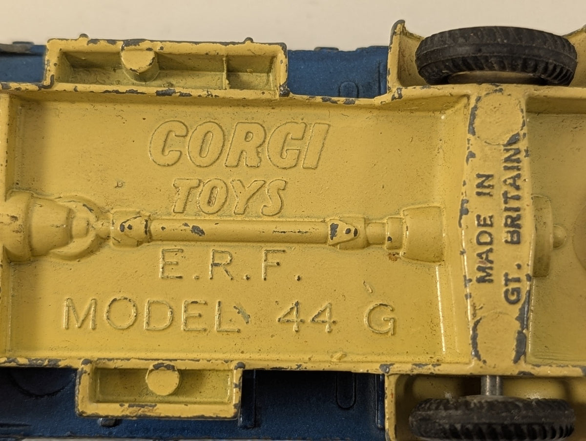Corgi Toys ERF Model 44G Dropside Lorry Die-cast Model Truck Yellow and Blue 458