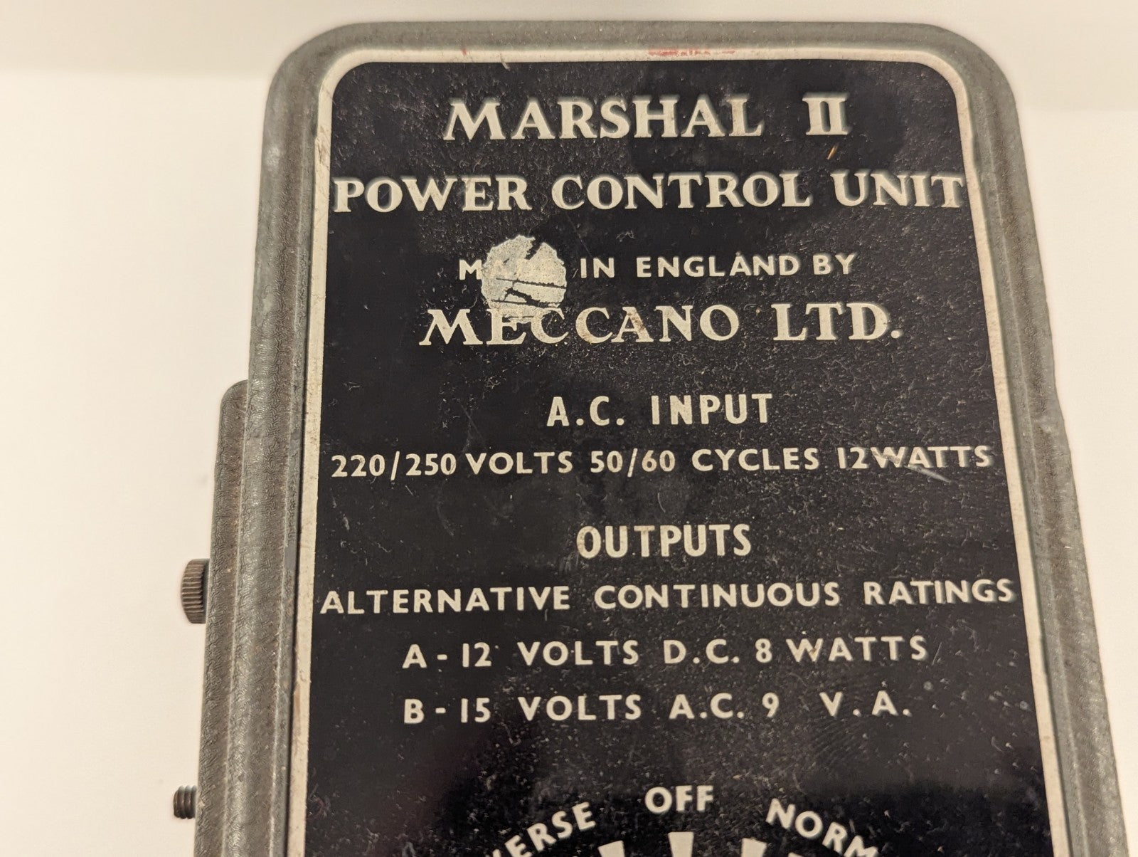 Meccano Ltd. Marshal II Power Control Unit