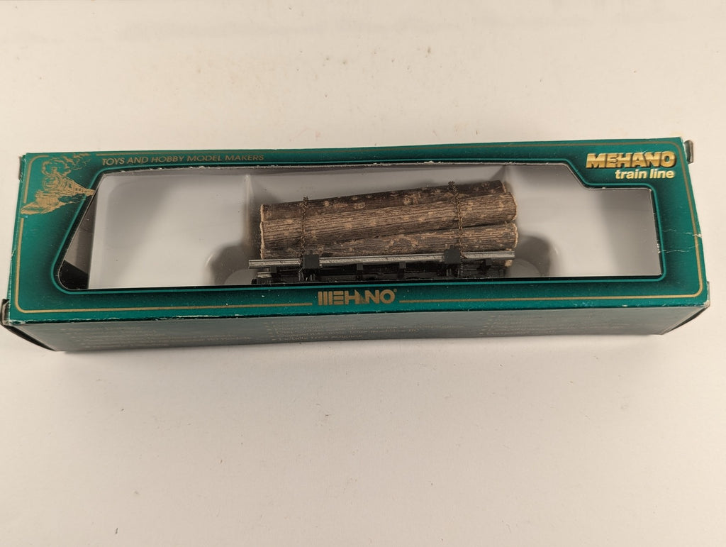 Mehano HO Gauge Log Wagon with Wood Load Goods Wagon Grey