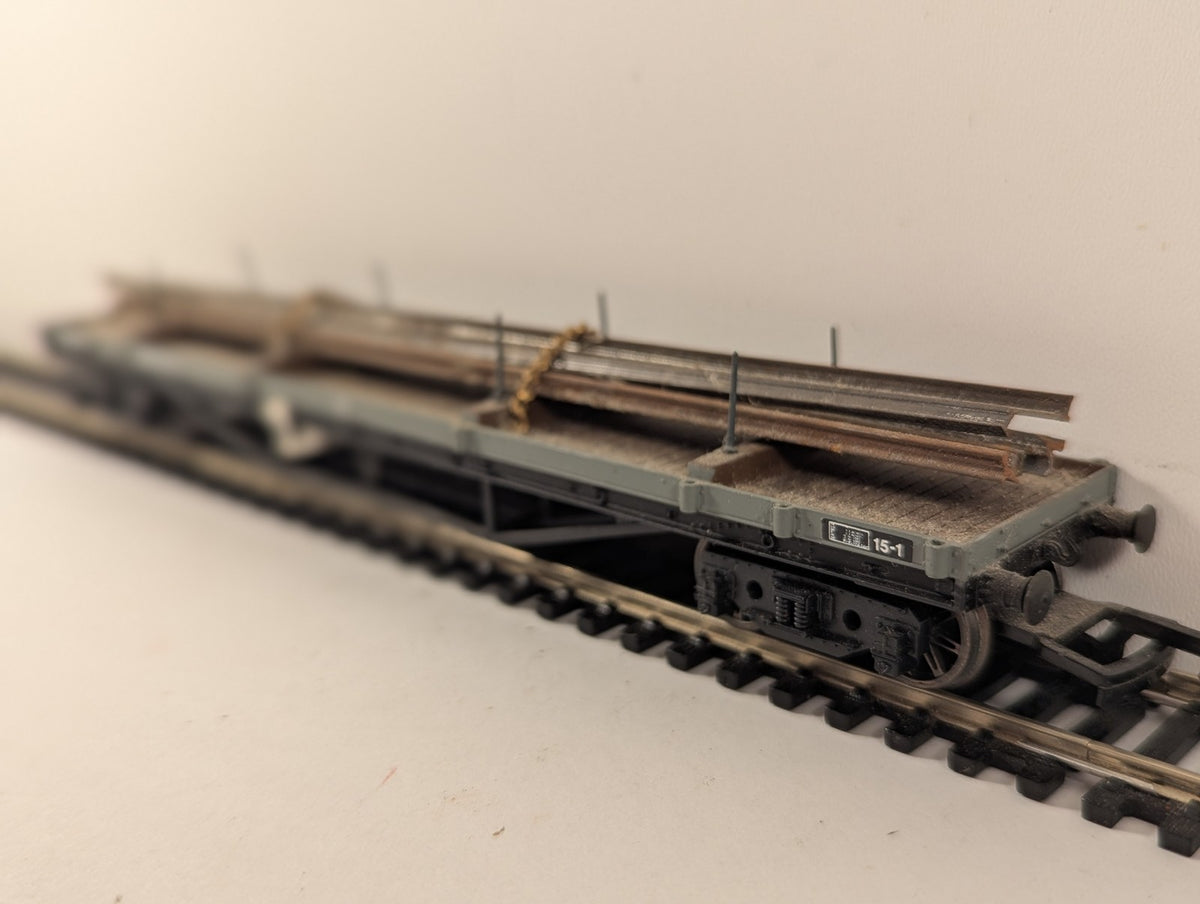 Bachmann OO Gauge Bogie Bolster C Goods Wagon B943134 BR Grey 38-151