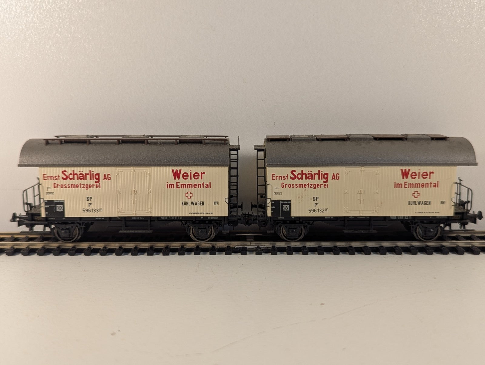 Liliput L240151 HO Scale Ernst Schärlig AG Refrigerated Freight Wagon Twin Pack