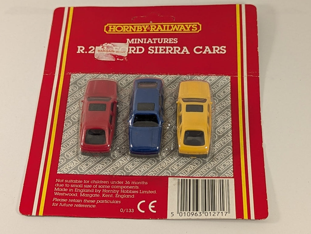 Hornby OO Gauge Ford Sierra Cars Vehicles Red, Blue and Yellow R203