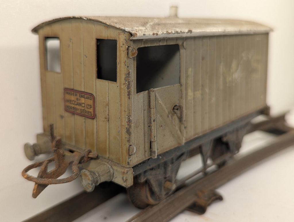 Hornby O Gauge No.1 Goods Brake Van LMS Olive Green