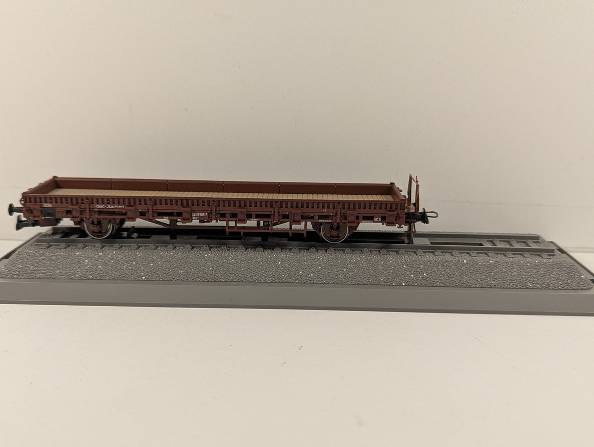 Roco HO Scale DB AG Kbs Stake Wagon with Unimog Ziegler Fire Engine