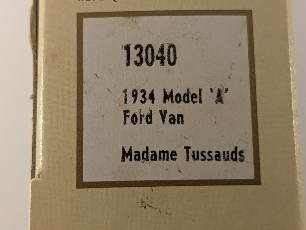Lledo 1934 Model 'A' Ford Van Die-cast Van Madame Tussaud's Exhibition 13040