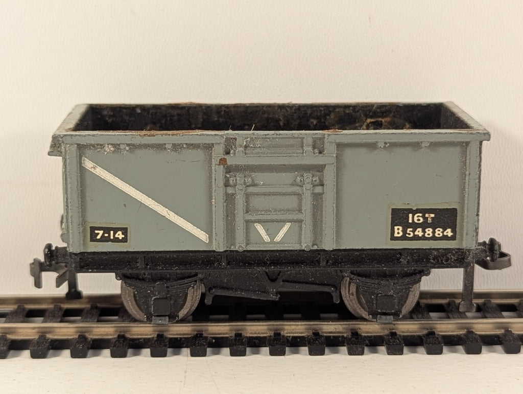 Hornby Dublo BR 16 Ton Mineral Wagon Grey OO Gauge - Chipped Paint
