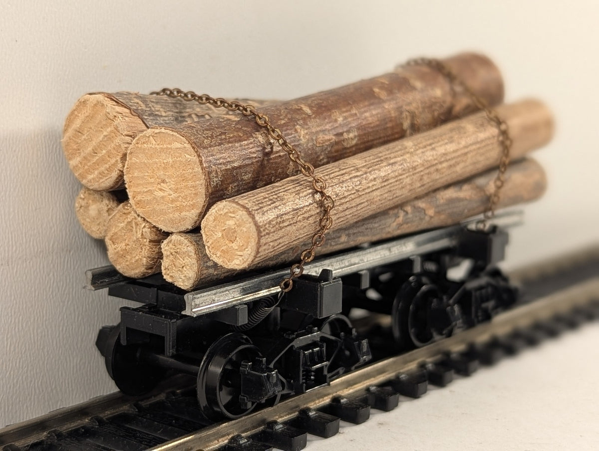 Mehano HO Gauge Log Wagon with Wood Load Goods Wagon Grey