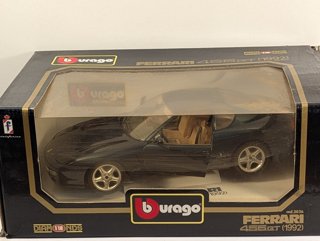 Bburago 1:18 Ferrari 456GT (1992) Die-cast Model Car Dark Blue Metallic