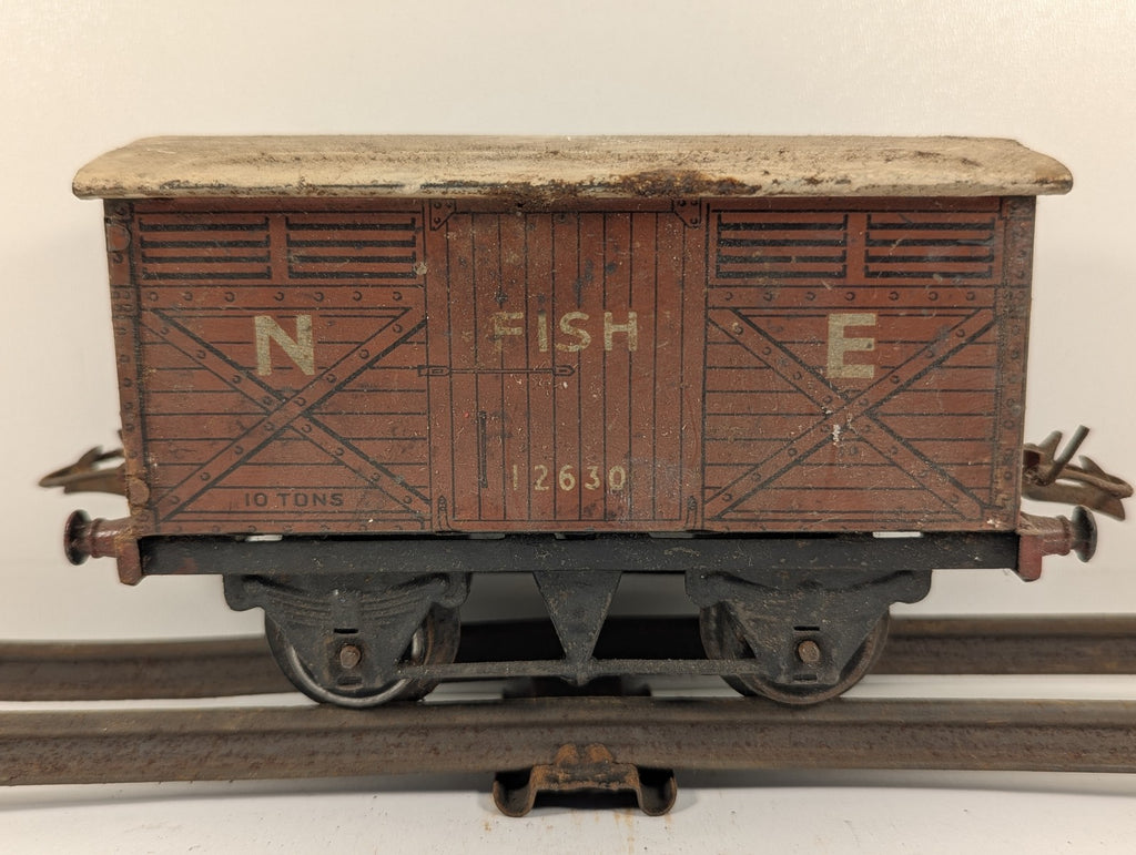 Hornby O Gauge No. 1 Fish Van Goods Wagon 12630 LNER brown