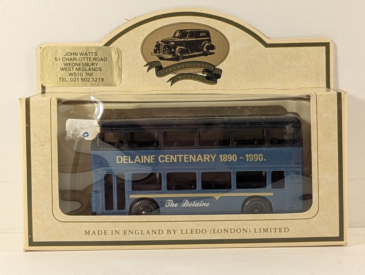 Lledo Double Decker Bus - Delaine Centenary 1890-1990 Die-cast Model Bus
