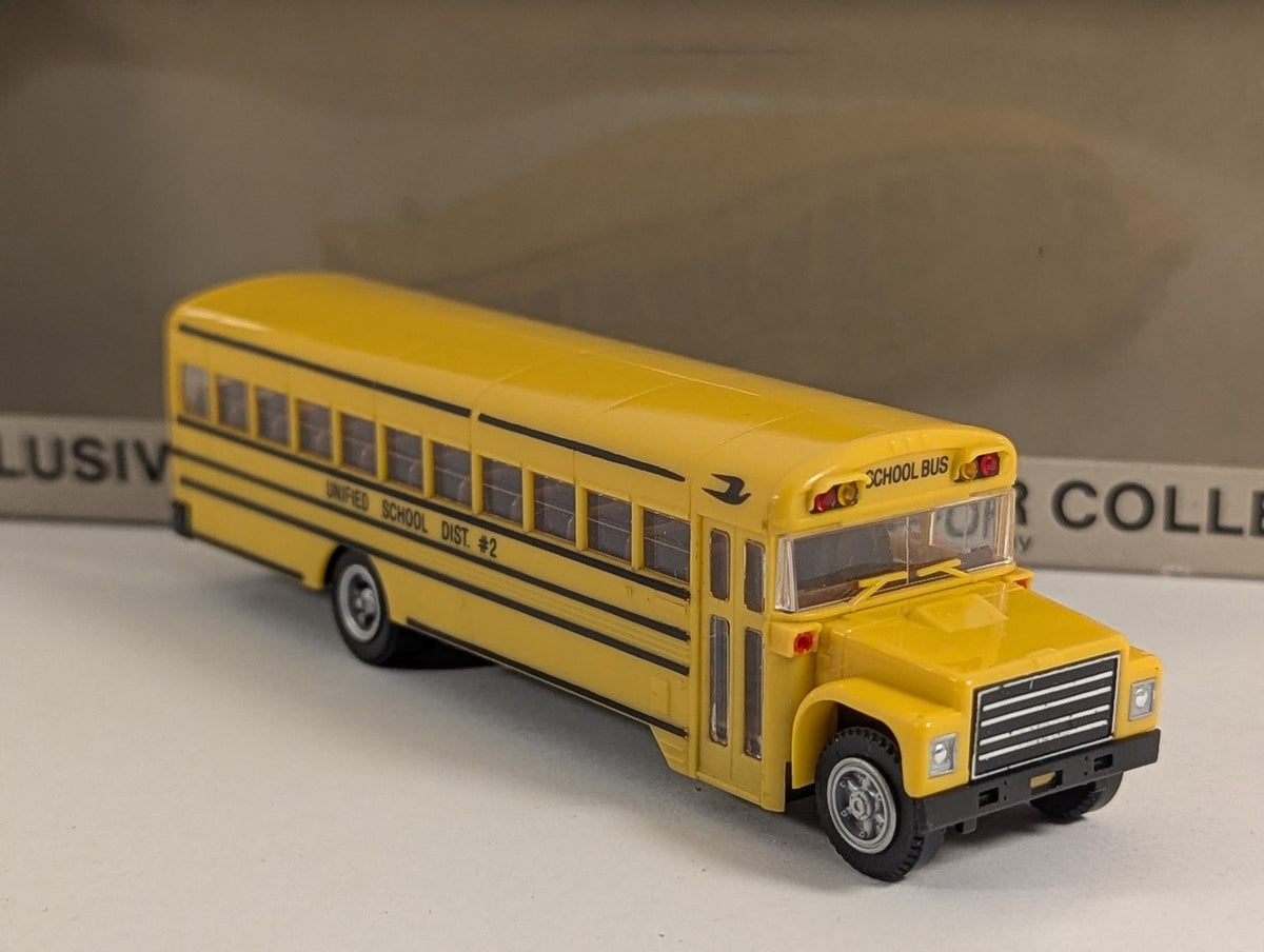 Con-Cor HO Scale Bluebird International School Bus 2 Unified School District #2