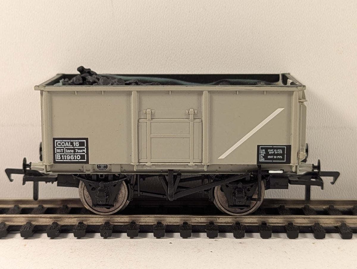 Bachmann OO Gauge 16 Ton Steel Mineral Wagon Goods Wagon B119610 BR Grey