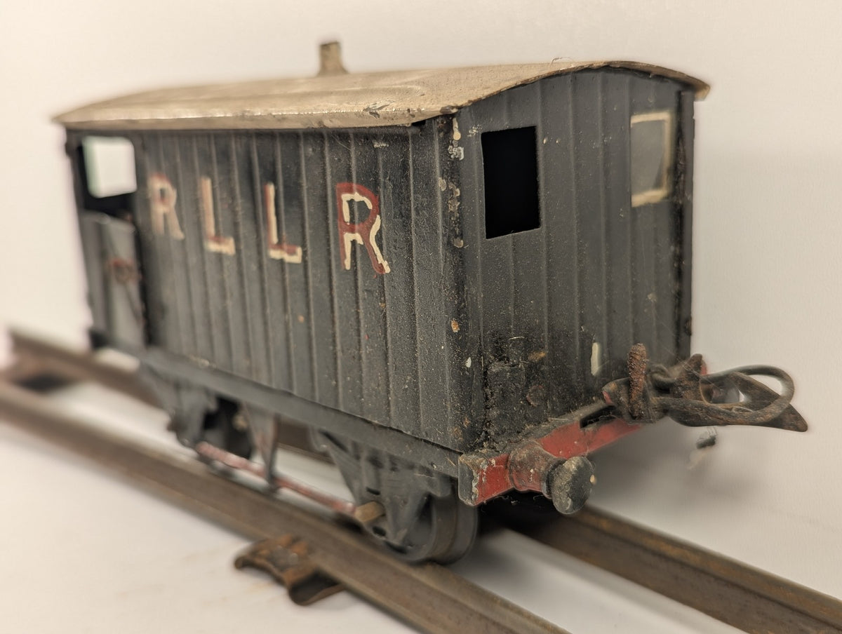 Hornby O Gauge No. 1 Goods Brake Van RLLR Repainted Black