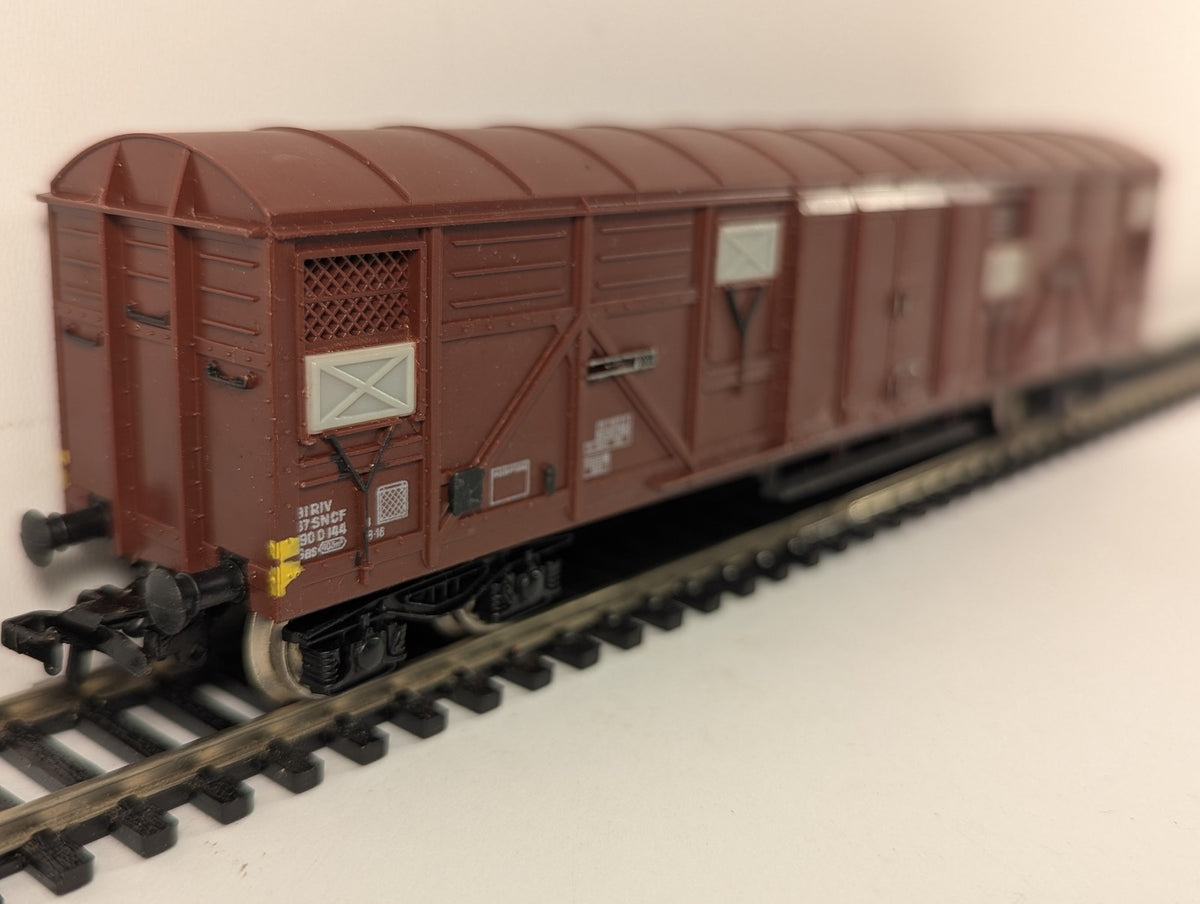 Jouef HO Scale SNCF Gas Covered Wagon Goods Wagon 190 0 144-3 SNCF Brown