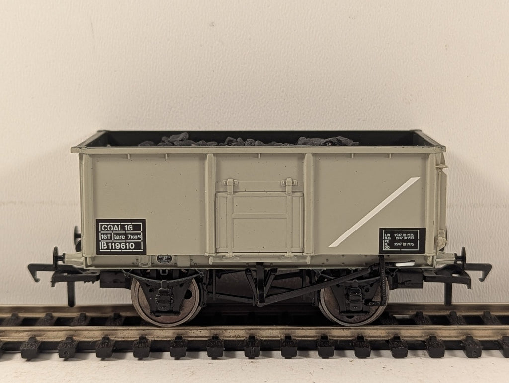 Bachmann OO Gauge 16 Ton Steel Mineral Wagon Goods Wagon B119610 BR Grey 37-250A
