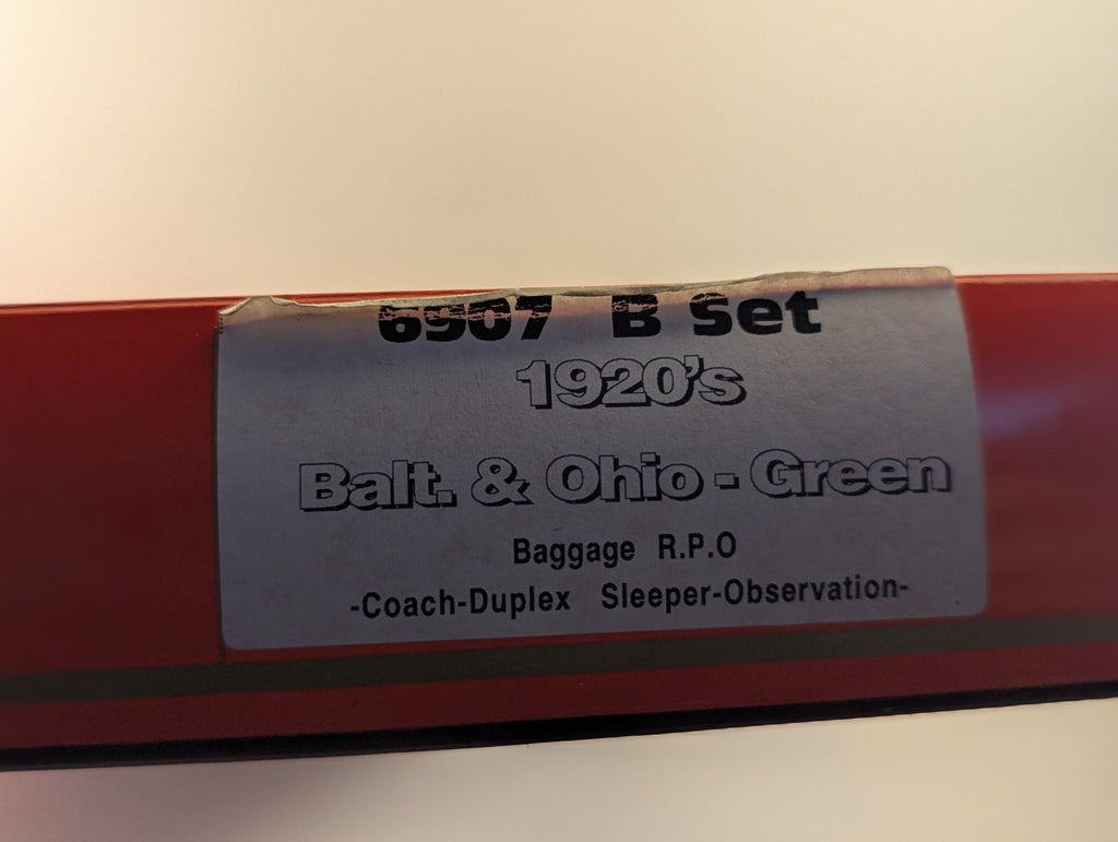 Rivarossi HO Scale Baltimore & Ohio 1920s Passenger Car Set B Coach