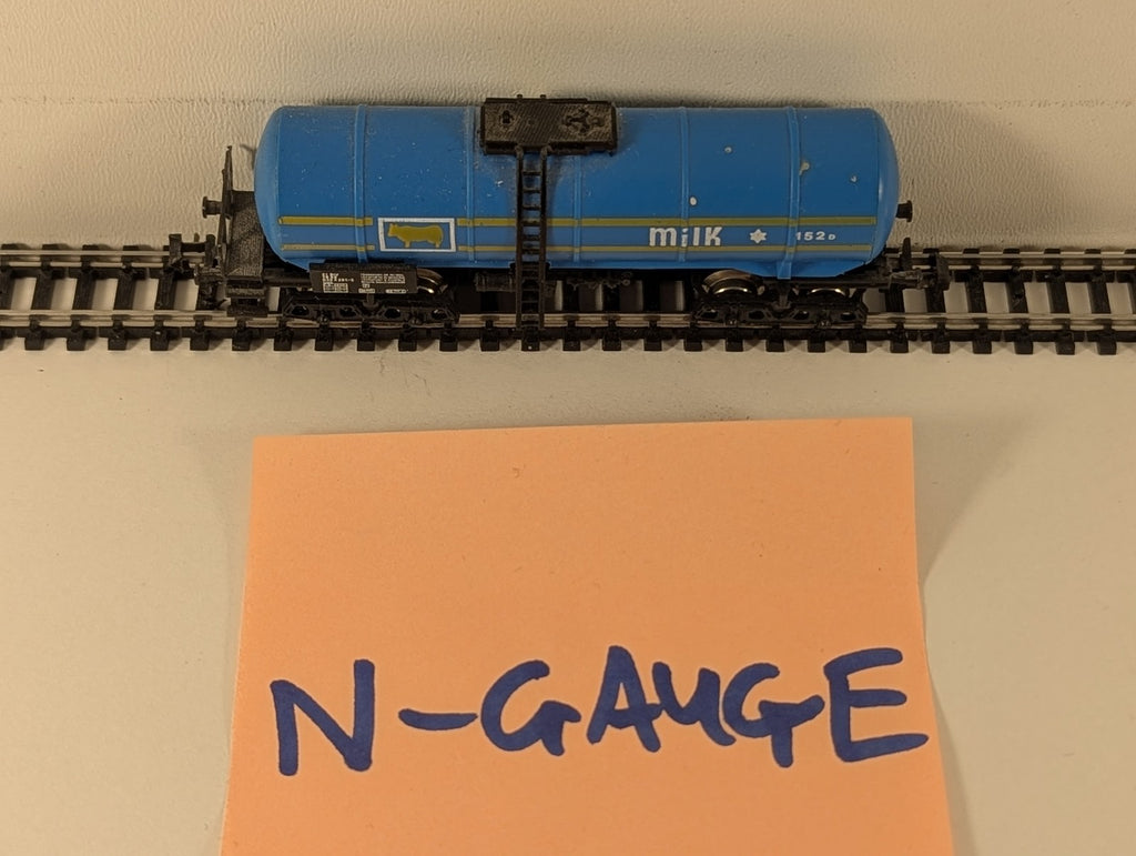 Lima N Gauge Bogie Milk Tanker Wagon Tank Wagon 152 D Blue