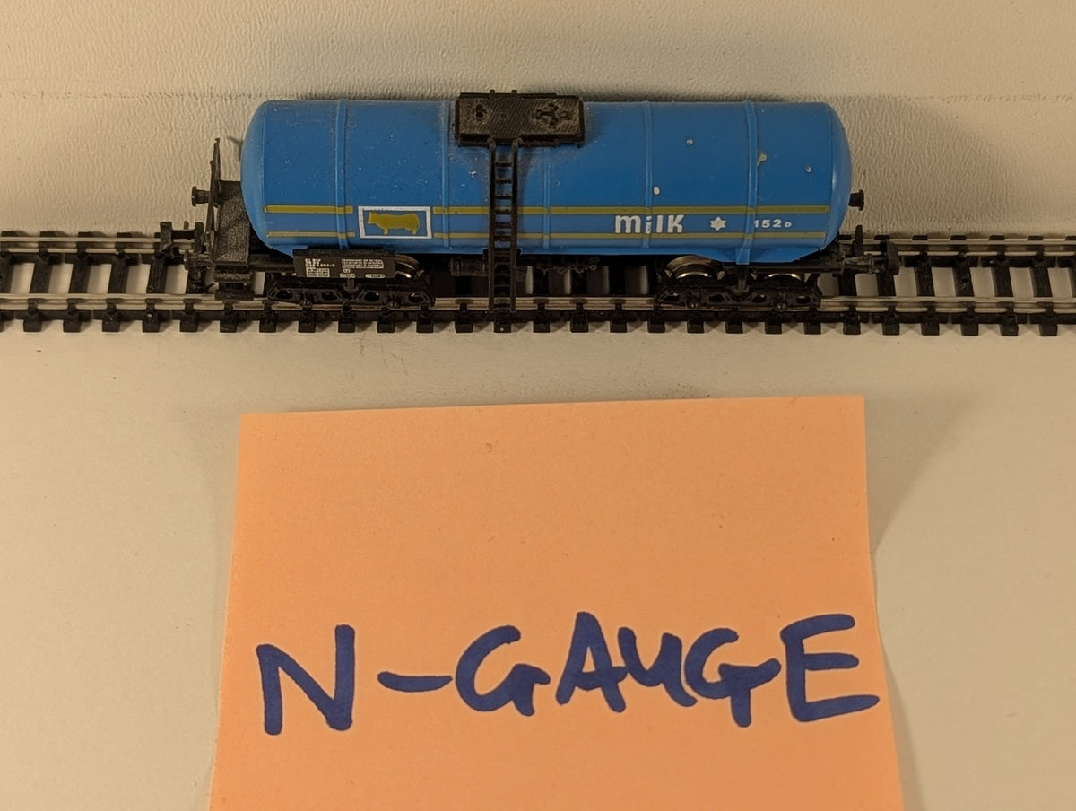 Lima N Gauge Bogie Milk Tanker Wagon Tank Wagon 152 D Blue