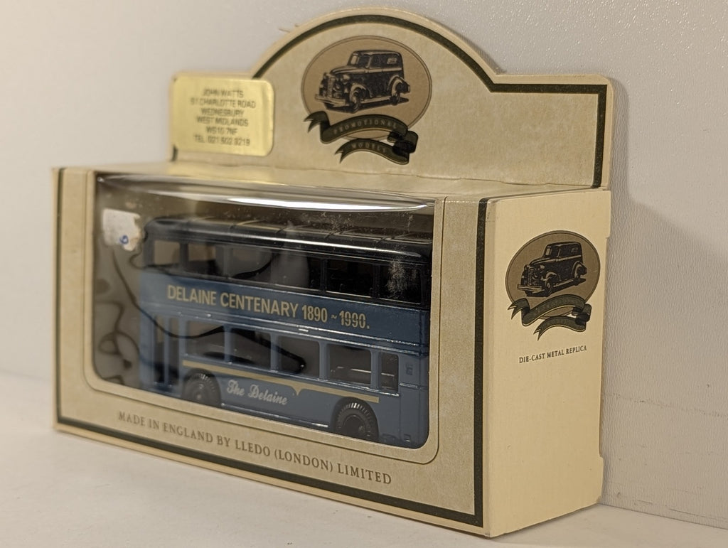 Lledo Double Decker Bus - Delaine Centenary 1890-1990 Die-cast Model Bus