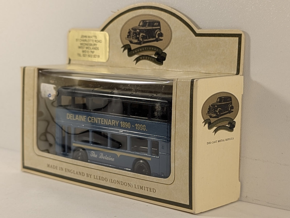 Lledo Double Decker Bus - Delaine Centenary 1890-1990 Die-cast Model Bus