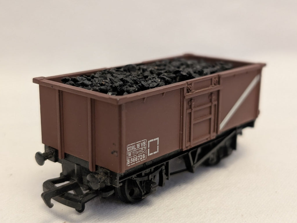 Mainline OO Gauge 16 Ton Steel Mineral Wagon Goods Wagon B566728 BR Brown