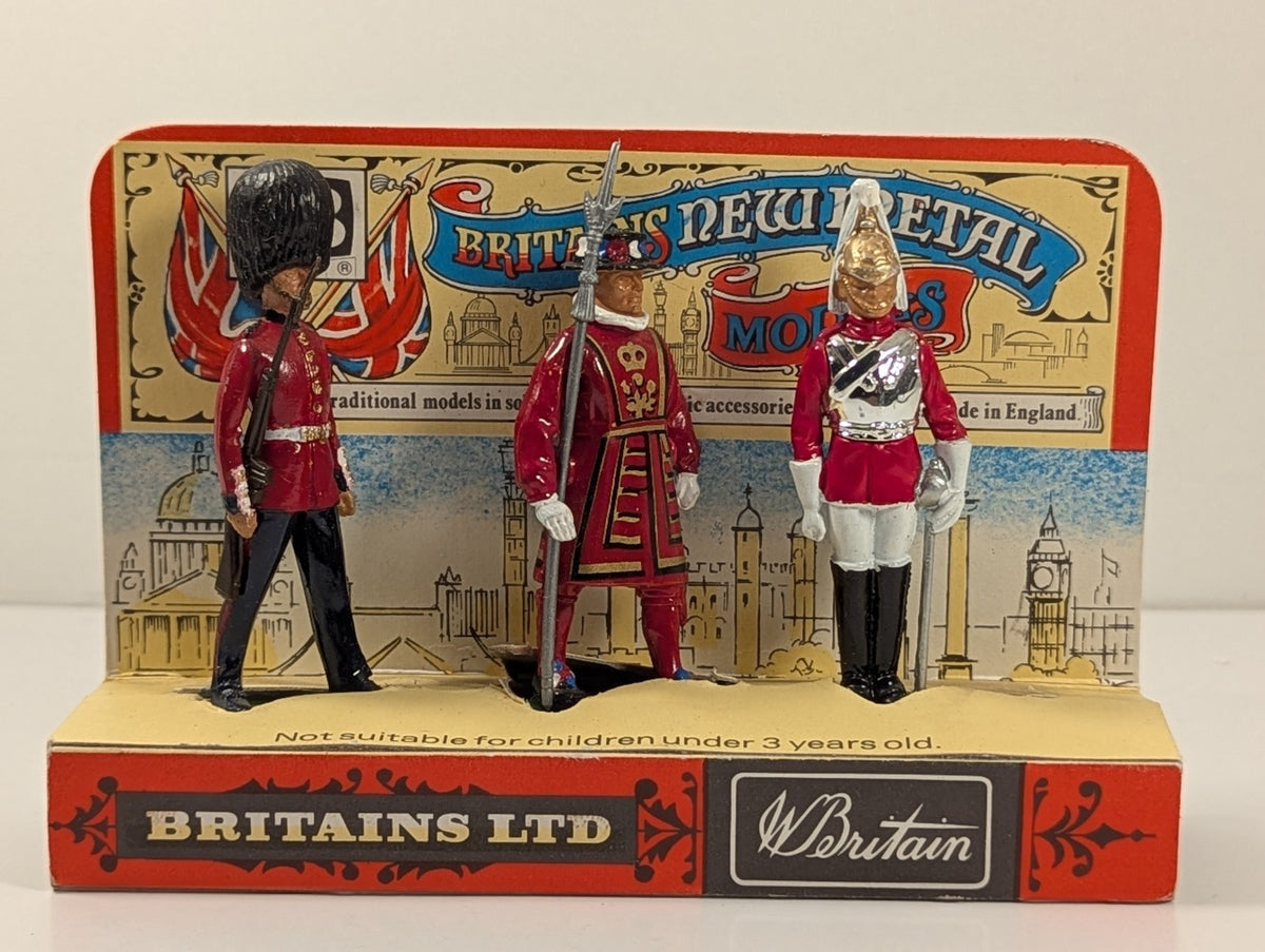 Vintage 1950s Britains British Life Guard Cast Lead Figures Pack of 3