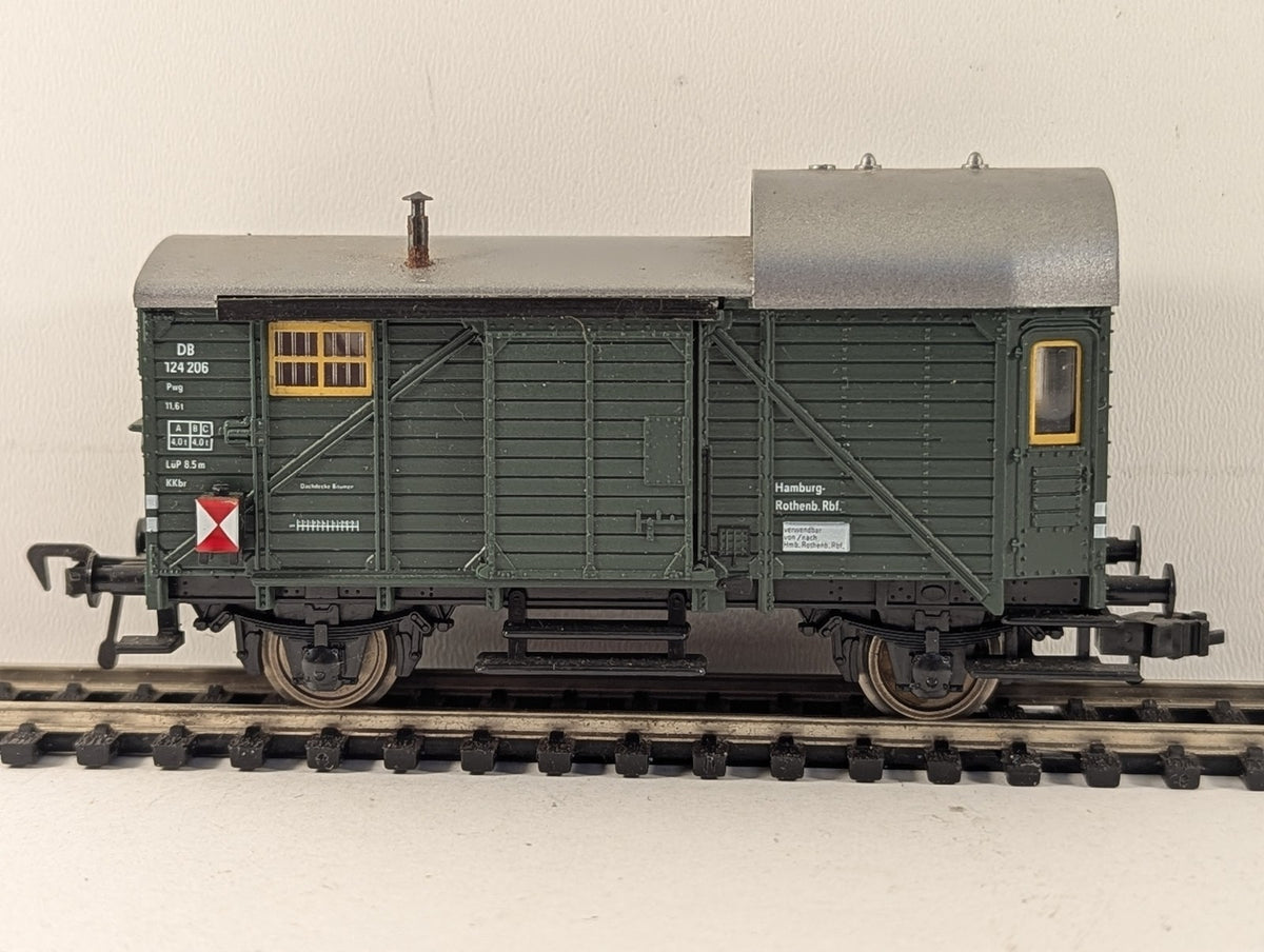 Fleischmann HO Gauge DB Pwg Güterzug-Gepäckwagen Goods Brake Van 124 206
