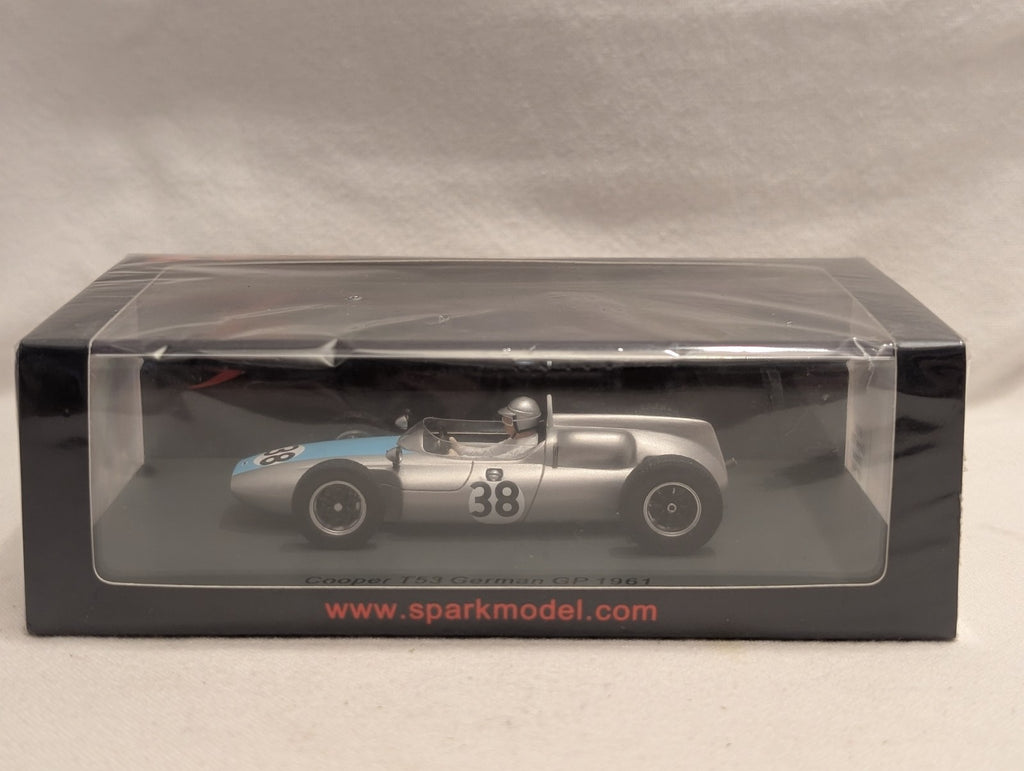 Spark 1:43 Cooper T53 German GP 1961 Bernard Collomb Die-cast Model Car 38