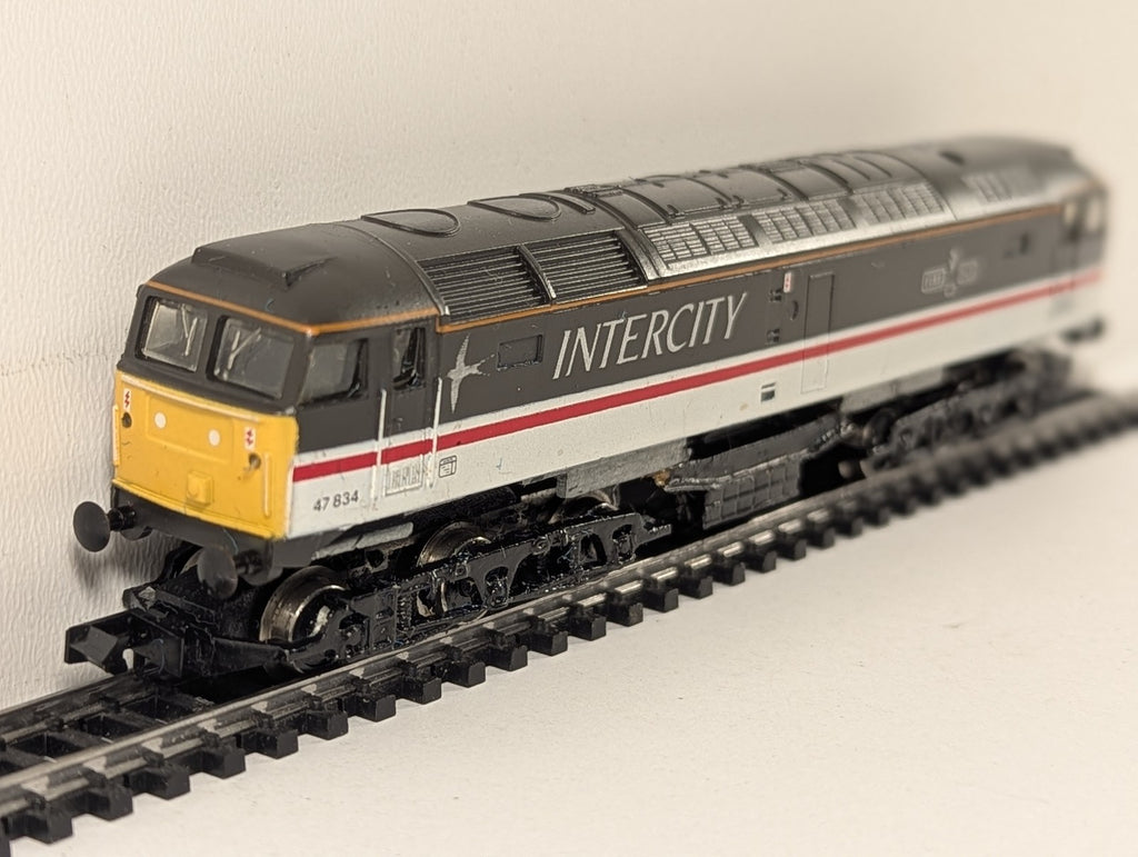 Graham Farish N Gauge Class 47 Diesel Locomotive 47834 InterCity Swallow