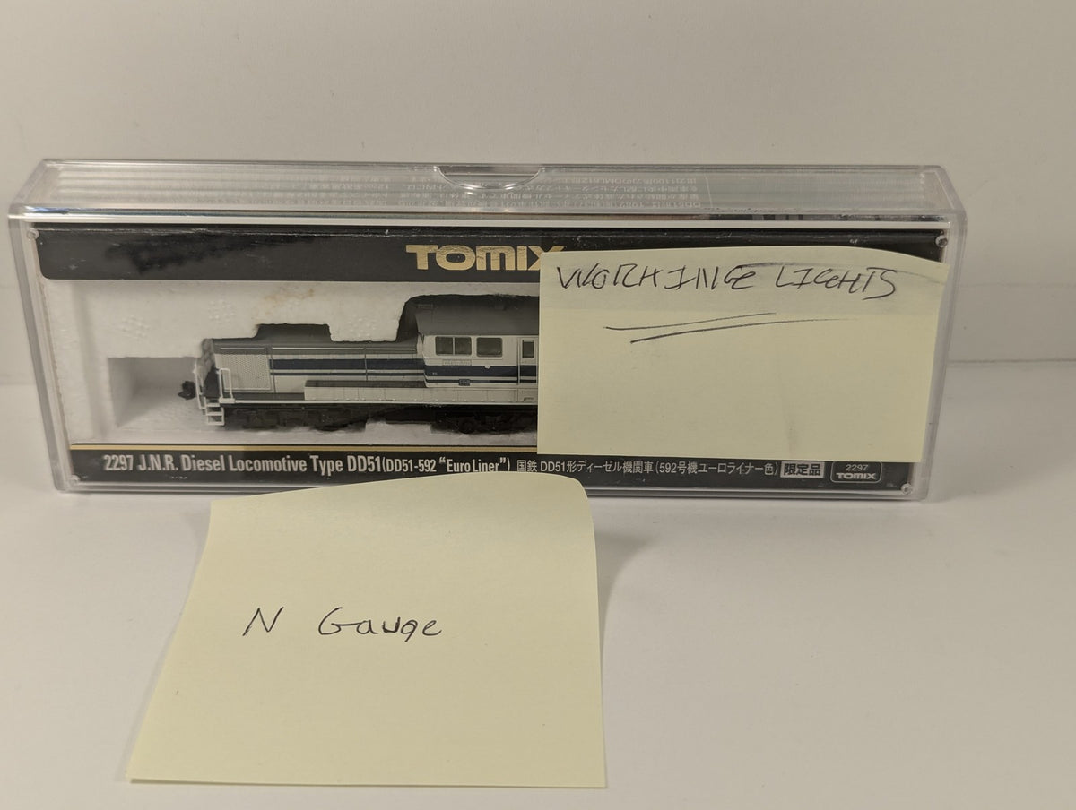 TOMIX N Gauge J.N.R. Diesel Locomotive Type DD51-592 Euro Liner DD51 592 2297