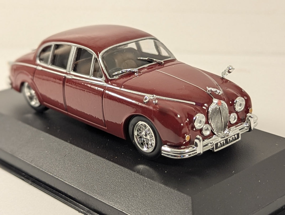 Atlas Jaguar Mk2 (1960) Die-cast Model Car ATL 001 Maroon 1:43