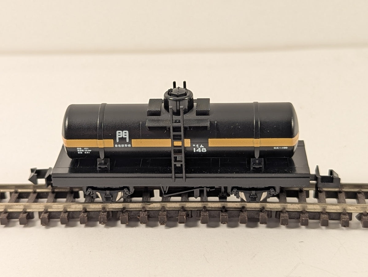 Tomix N Gauge Type Mimu 100 Tank Wagon Mimu 148 JNR black with yellow stripe