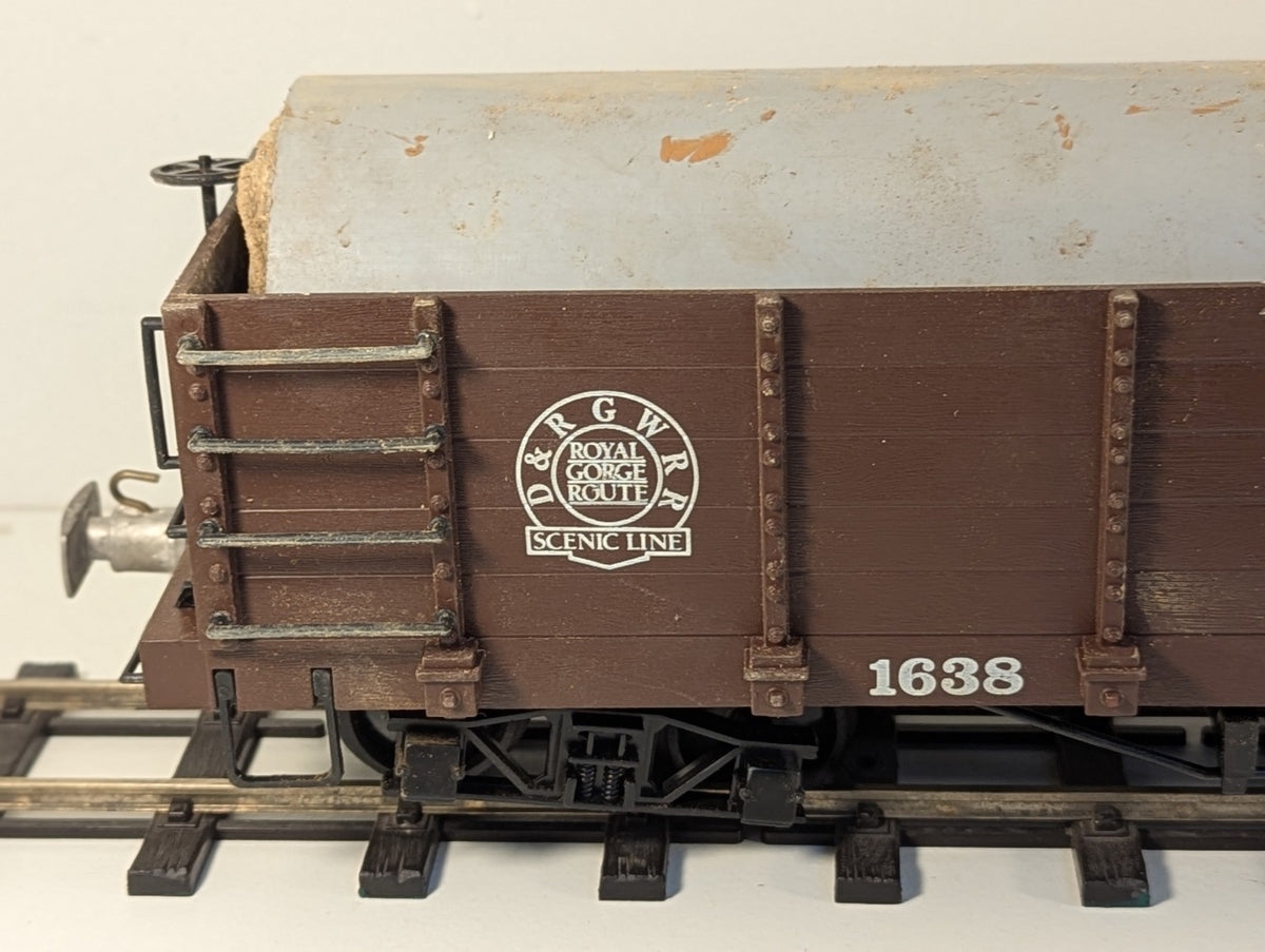 Bachmann Big Haulers G Scale Gondola Wagon – O Gauge Wheels Missing Coupler