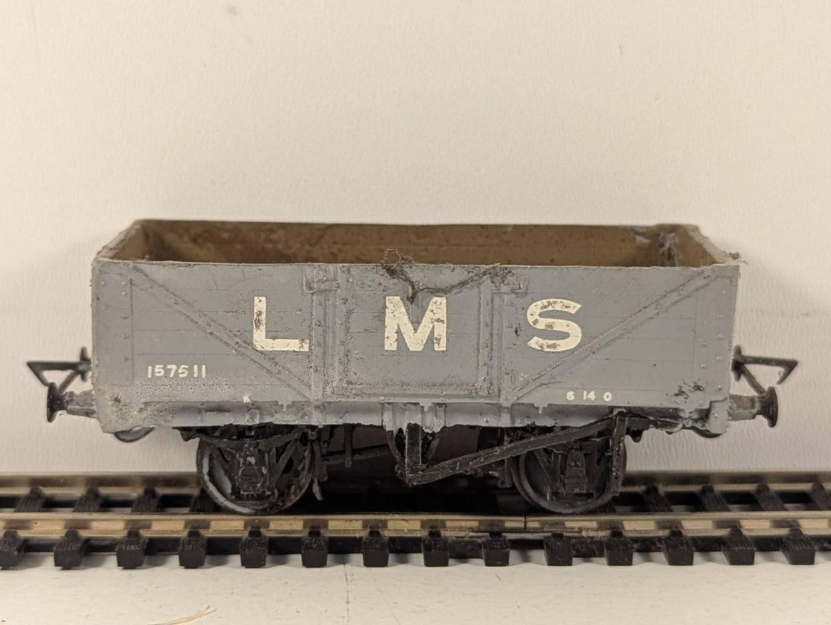 Kitbuilt LMS 5-Plank Open Wagon Goods Wagon 157511 LMS Grey