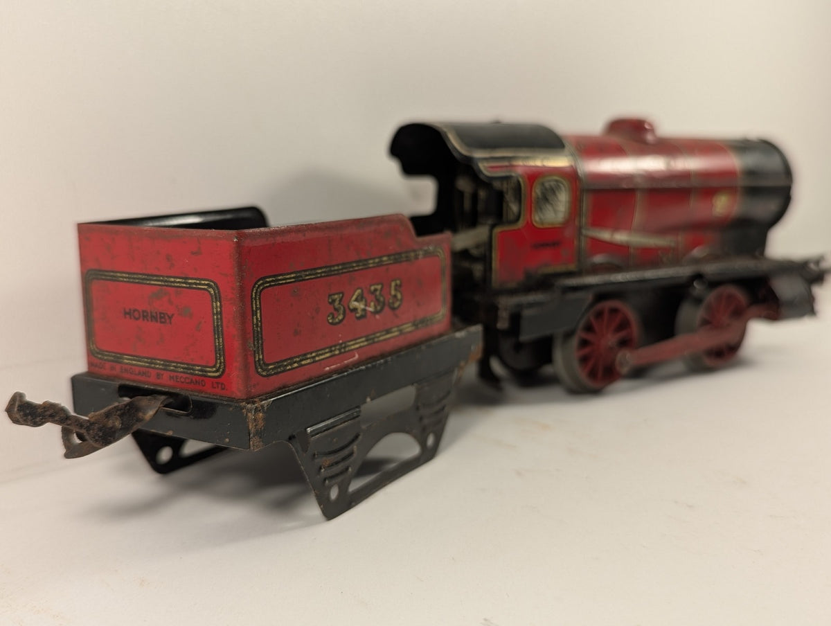 Chad Valley O Gauge No. 20 Steam Locomotive 3435 Red