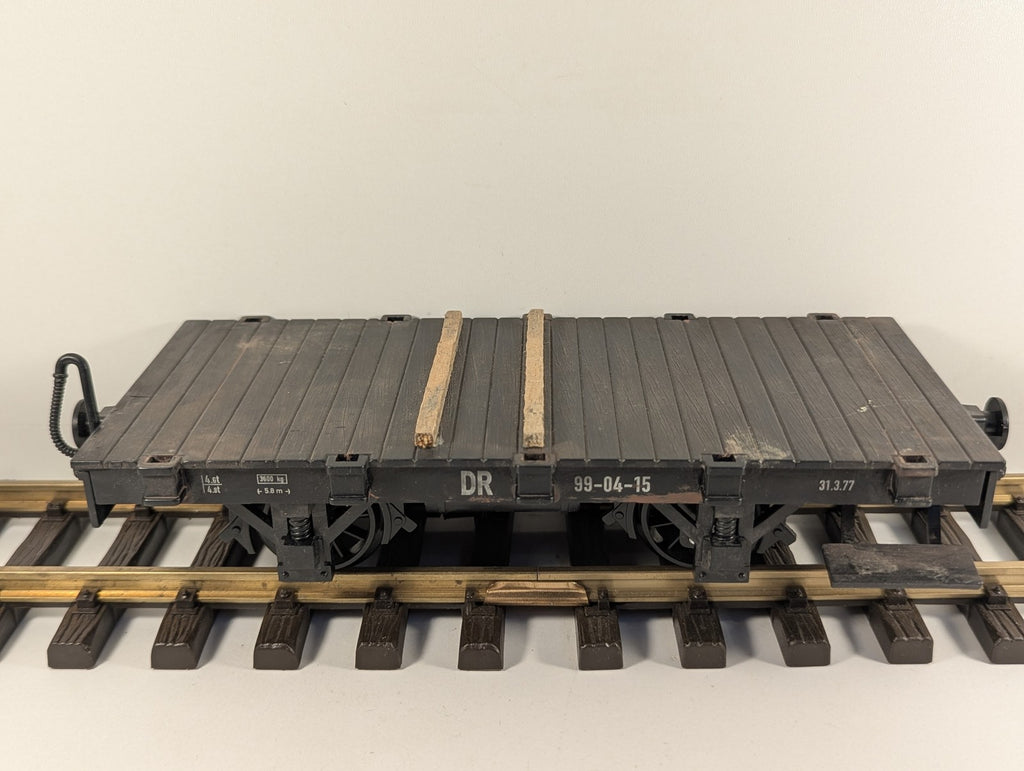 LGB G Scale DR Flat Wagon Goods Wagon 99-04-15 DR Black 4010