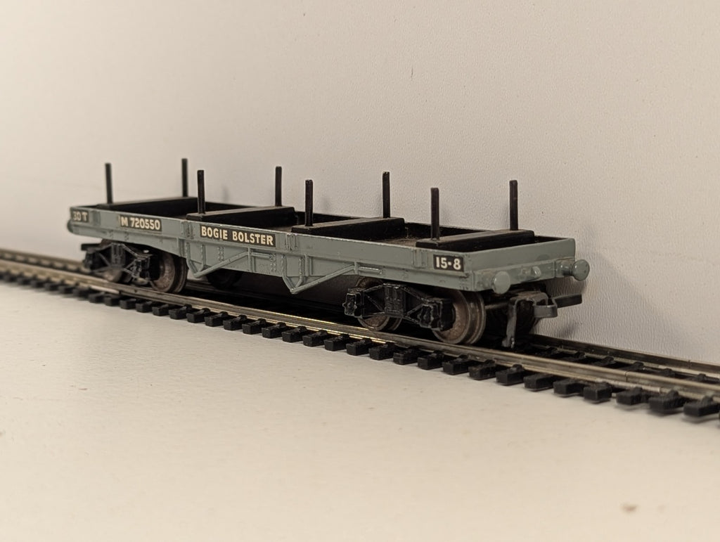 Hornby Dublo 32051 OO Gauge BR Grey Bogie Bolster Wagon D1 - Boxed