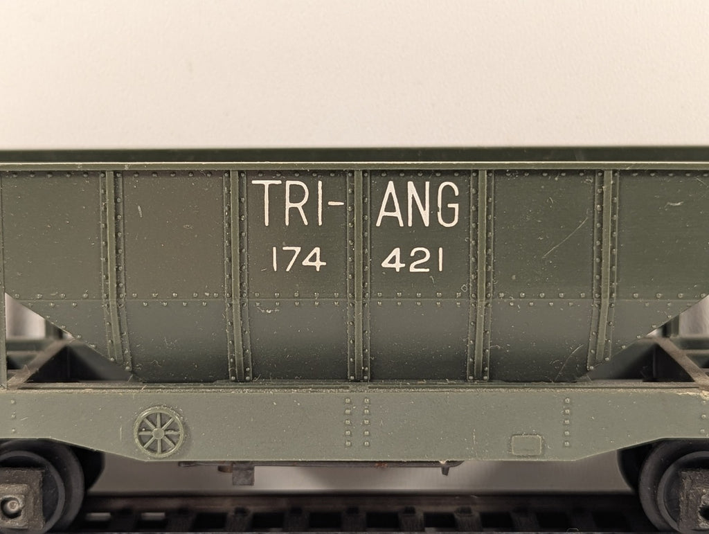Tri-ang OO Gauge Operating Hopper Wagon Goods Wagon 174421 Tri-ang Green R111