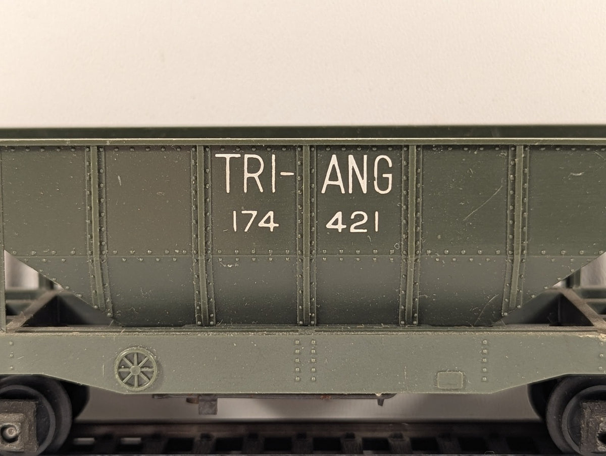 Tri-ang OO Gauge Operating Hopper Wagon Goods Wagon 174421 Tri-ang Green R111
