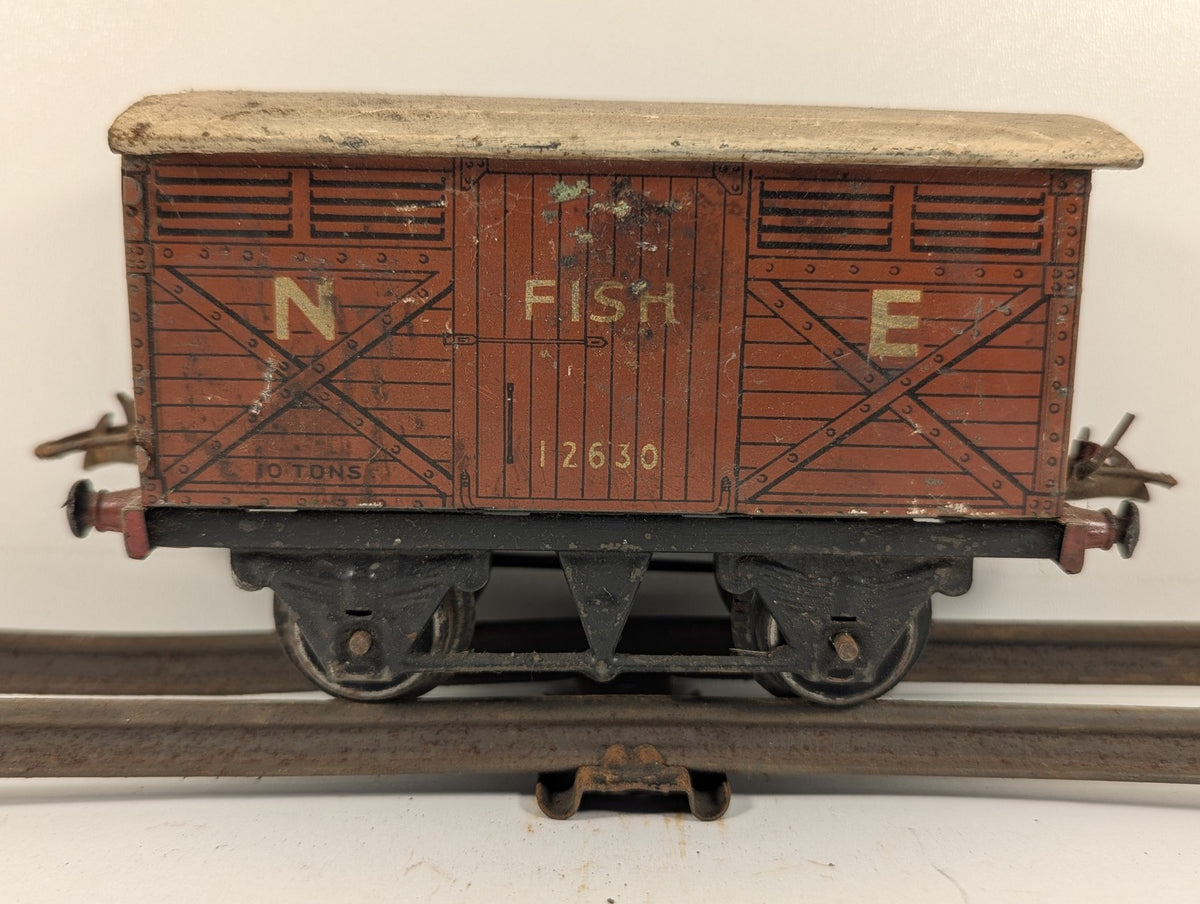 Hornby O Gauge No. 1 Fish Van Goods Wagon 12630 LNER brown